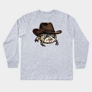 Funny Desert Rain Frog Howdy Meme Kids Long Sleeve T-Shirt